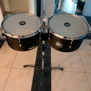 Meinl AV1-BK Coppia timbales Almadito Valdes 14"-15" con supporto